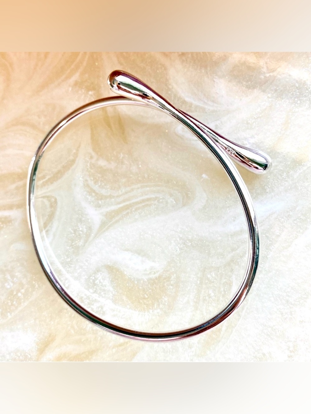 Silver Open Cuff Bracelet - Polished Silver